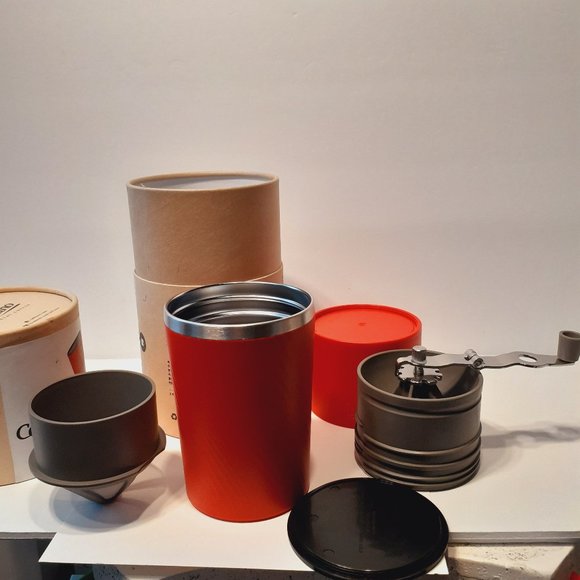 Cafflano Klassic Portable All in One Pour Over Manual Coffee Maker Red - Picture 2 of 12